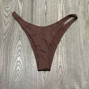 NWT Skims Recycled Swim Micro Tanga Bikini Bottom Mid-Rise Swimwear Cocoa 4X